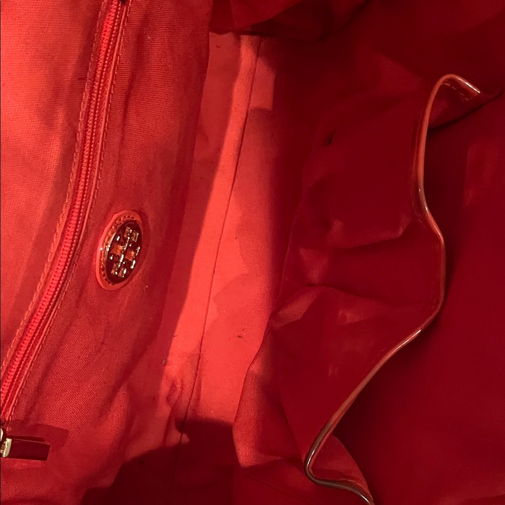 Tory Burch orange-red Tote Bag - Picture 9 of 14